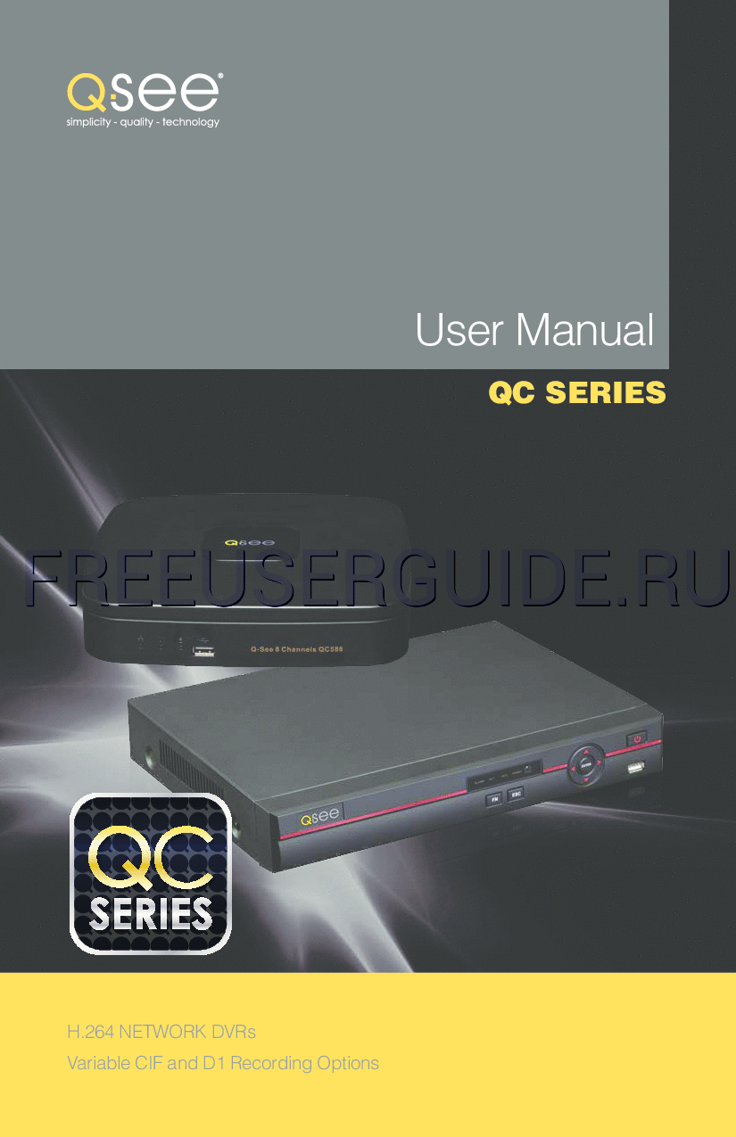 Technical Manual for DVR/NVR Q-See QC588, download free